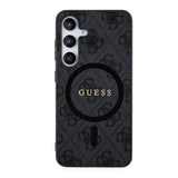 Husa pentru Samsung Galaxy Z Flip7, Guess 4G Collection Leather MagSafe (GUHMZF7P4MSEGCK), negru