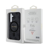 Husa pentru Samsung Galaxy Z Flip7, Guess 4G Collection Leather MagSafe (GUHMZF7P4MSEGCK), negru
