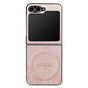 Husa pentru Samsung Galaxy Z Flip7, Guess 4G Collection Leather MagSafe (GUHMZF7P4MSEGCP), roz