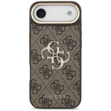 Husa pentru iPhone 17 Air, Guess Hardcase Big 4G Classic Logo (GUHCP17M4GMGCBR), maro