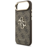 Husa pentru iPhone 17 Air, Guess Hardcase Big 4G Classic Logo (GUHCP17M4GMGCBR), maro
