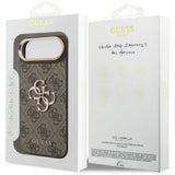 Husa pentru iPhone 17 Air, Guess Hardcase Big 4G Classic Logo (GUHCP17M4GMGCBR), maro