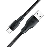 Cablu Acefast de date (C8-04), Incarcare rapida, USB to Type-C, 3A, Nylon Braided, 25.000 Bends, 1.2m, negru
