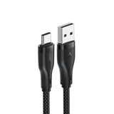 Cablu Acefast de date (C8-04), Incarcare rapida, USB to Type-C, 3A, Nylon Braided, 25.000 Bends, 1.2m, negru