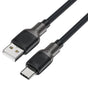 Cablu Acefast de date (C10-04), Incarcare rapida, USB to Type-C, 3A, 25.000 Bends, Durabil Silicon, 1.2m, negru