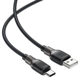 Cablu Acefast de date (C10-04), Incarcare rapida, USB to Type-C, 3A, 25.000 Bends, Durabil Silicon, 1.2m, negru