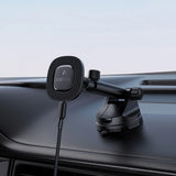 Suport auto Acefast cu Incarcare Wireless (D47), pentru Bord, Prindere magnetica, Clip blocare, 15W, pentru 4.7-6.9 Telefoane, negru