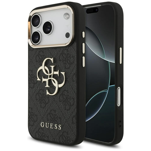 Husa pentru iPhone 17 Pro, Guess Hardcase Big 4G Logo Classic (GUHCP17L4GMGCGR), negru