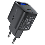 Incarcator retea Acefast (A113), cu Afisaj digital, Incarcare rapida, GaN, Type-C, PD20W, negru