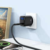 Incarcator retea Acefast (A113), cu Afisaj digital, Incarcare rapida, GaN, Type-C, PD20W, negru