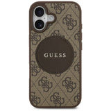 Husa pentru iPhone 17, Guess 4G Circle Classic Logo MagSafe (GUHMP17SP4PGRSGW), maro