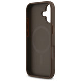 Husa pentru iPhone 17, Guess 4G Circle Classic Logo MagSafe (GUHMP17SP4PGRSGW), maro