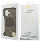 Husa pentru iPhone 17, Guess 4G Circle Classic Logo MagSafe (GUHMP17SP4PGRSGW), maro