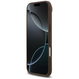 Husa pentru iPhone 17 Air, Guess 4G Circle Classic Logo MagSafe (GUHMP17MP4PGRSGW), maro