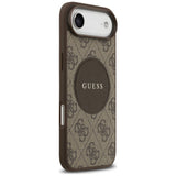 Husa pentru iPhone 17 Air, Guess 4G Circle Classic Logo MagSafe (GUHMP17MP4PGRSGW), maro