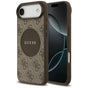Husa pentru iPhone 17 Air, Guess 4G Circle Classic Logo MagSafe (GUHMP17MP4PGRSGW), maro