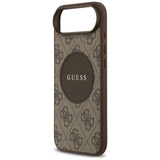 Husa pentru iPhone 17 Air, Guess 4G Circle Classic Logo MagSafe (GUHMP17MP4PGRSGW), maro