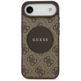 Husa pentru iPhone 17 Air, Guess 4G Circle Classic Logo MagSafe (GUHMP17MP4PGRSGW), maro