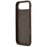 Husa pentru iPhone 17 Air, Guess 4G Circle Classic Logo MagSafe (GUHMP17MP4PGRSGW), maro