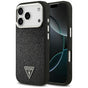 Husa pentru iPhone 17 Pro, Guess Glitter Triangle Logo MagSafe (GUHMP17LPFGTSCMK), negru
