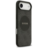 Husa pentru iPhone 17 Air, Guess 4G Circle Classic Logo MagSafe (GUHMP17MP4PGRSGK), negru