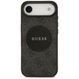 Husa pentru iPhone 17 Air, Guess 4G Circle Classic Logo MagSafe (GUHMP17MP4PGRSGK), negru