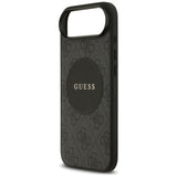 Husa pentru iPhone 17 Air, Guess 4G Circle Classic Logo MagSafe (GUHMP17MP4PGRSGK), negru