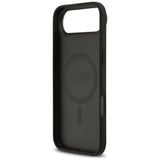 Husa pentru iPhone 17 Air, Guess 4G Circle Classic Logo MagSafe (GUHMP17MP4PGRSGK), negru