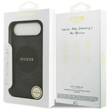 Husa pentru iPhone 17 Air, Guess 4G Circle Classic Logo MagSafe (GUHMP17MP4PGRSGK), negru