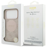 Husa pentru iPhone 17 Pro, Guess 4G Circle Classic Logo MagSafe (GUHMP17LP4PGRSGP), roz