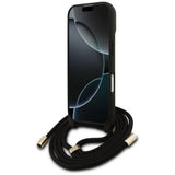 Husa pentru iPhone 17, Guess Hardcase 4G Cbdy Big Logo cu Cord Strap (GUHCP17SP4GMGCRW), maro