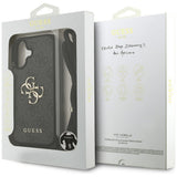 Husa pentru iPhone 17, Guess Hardcase 4G Cbdy Big Logo cu Cord Strap (GUHCP17SP4GMGCRK), negru