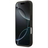 Husa pentru iPhone 17 Pro Max, Guess Hardcase 4G Grained Roses Big Logo (GUHCP17XPGROP4MK), negru