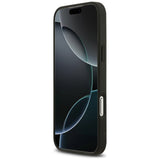 Husa pentru iPhone 17 Pro Max, Guess Hardcase 4G Flowers Print MagSafe (GUHMP17XP4ROPEMCK), negru