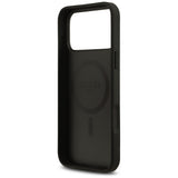 Husa pentru iPhone 17 Pro Max, Guess Hardcase 4G Flowers Print MagSafe (GUHMP17XP4ROPEMCK), negru