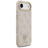 Husa pentru iPhone 17 Air, Guess Hardcase 4G Strass Logo & Big Strap (GUHMP17MP4G4DCSP), roz