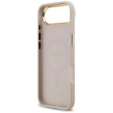 Husa pentru iPhone 17 Air, Guess Hardcase 4G Strass Logo & Big Strap (GUHMP17MP4G4DCSP), roz