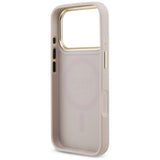 Husa pentru iPhone 17 Pro, Guess Hardcase 4G Strass Logo & Big Strap (GUHMP17LP4G4DCSP), roz