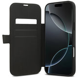 Husa pentru iPhone 17 Pro Max, Guess Book 4G Metal Logo (GUBKP17X4GMGBR), maro