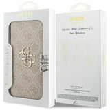 Husa pentru iPhone 17 Pro Max, Guess Book 4G Metal Logo (GUBKP17X4GMGPI), roz