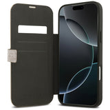 Husa pentru iPhone 17 Pro Max, Guess Book 4G Metal Logo (GUBKP17X4GMGPI), roz