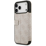 Husa pentru iPhone 17 Pro Max, Guess Book 4G Metal Logo (GUBKP17X4GMGPI), roz