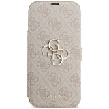 Husa pentru iPhone 17 Pro Max, Guess Book 4G Metal Logo (GUBKP17X4GMGPI), roz