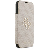 Husa pentru iPhone 17 Pro Max, Guess Book 4G Metal Logo (GUBKP17X4GMGPI), roz
