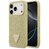 Husa pentru iPhone 17 Pro, Guess Rhinestone Triangle Logo (GUHCP17LHDGTPD), auriu