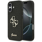 Husa pentru iPhone 17, Guess Fixed Glitter Big 4G (GUHCP17SHG4SGK), negru