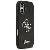 Husa pentru iPhone 17, Guess Fixed Glitter Big 4G (GUHCP17SHG4SGK), negru
