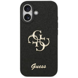 Husa pentru iPhone 17, Guess Fixed Glitter Big 4G (GUHCP17SHG4SGK), negru