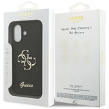 Husa pentru iPhone 17, Guess Fixed Glitter Big 4G (GUHCP17SHG4SGK), negru