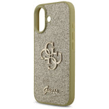 Husa pentru iPhone 17, Guess Fixed Glitter Big 4G (GUHCP17SHG4SGD), auriu